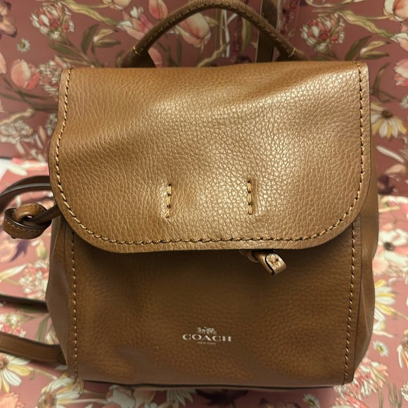 Coach Derby Brown Leather Backpack excellent condition - Picture 1 of 8